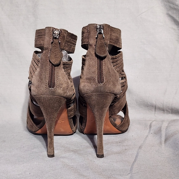 ALAIA Taupe/Brown Suede Heels, size 40 - Picture 2 of 8